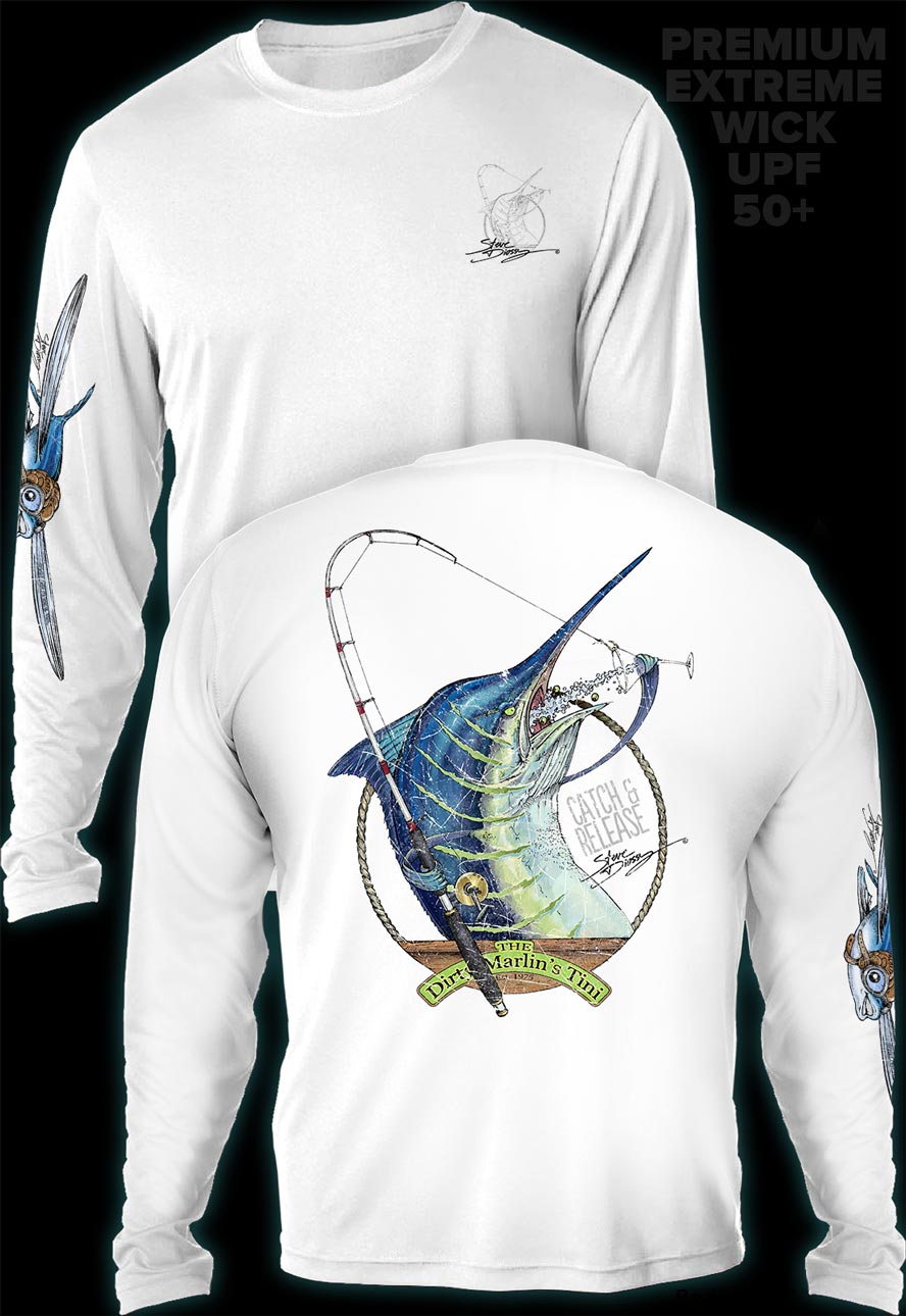 "Dirty Marlin" Men's Extreme Wick Long Sleeve Performance Shirt ᴜᴘꜰ-ᴛᴇᴇ